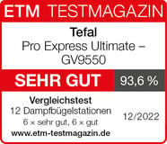 Tefal Dampfbügelstation Tefal GV9550 Pro Express Ultimate, 1900 ml  Wassertank, Dampfstoß: 520 g/Min., Dauerdampfmenge: 120 g/Min., Antikalk- Kollektor