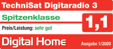 TechniSat DIGITRADIO 3 Digitalradio (DAB) (Digitalradio (DAB), UKW mit RDS, 20  W, CD-Player, Made in Germany), Bluetooth, Sleep-Timer, Weckfunktion