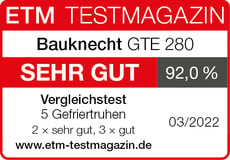 BAUKNECHT Gefriertruhe GTE 280, 140,5 cm breit, 279 l